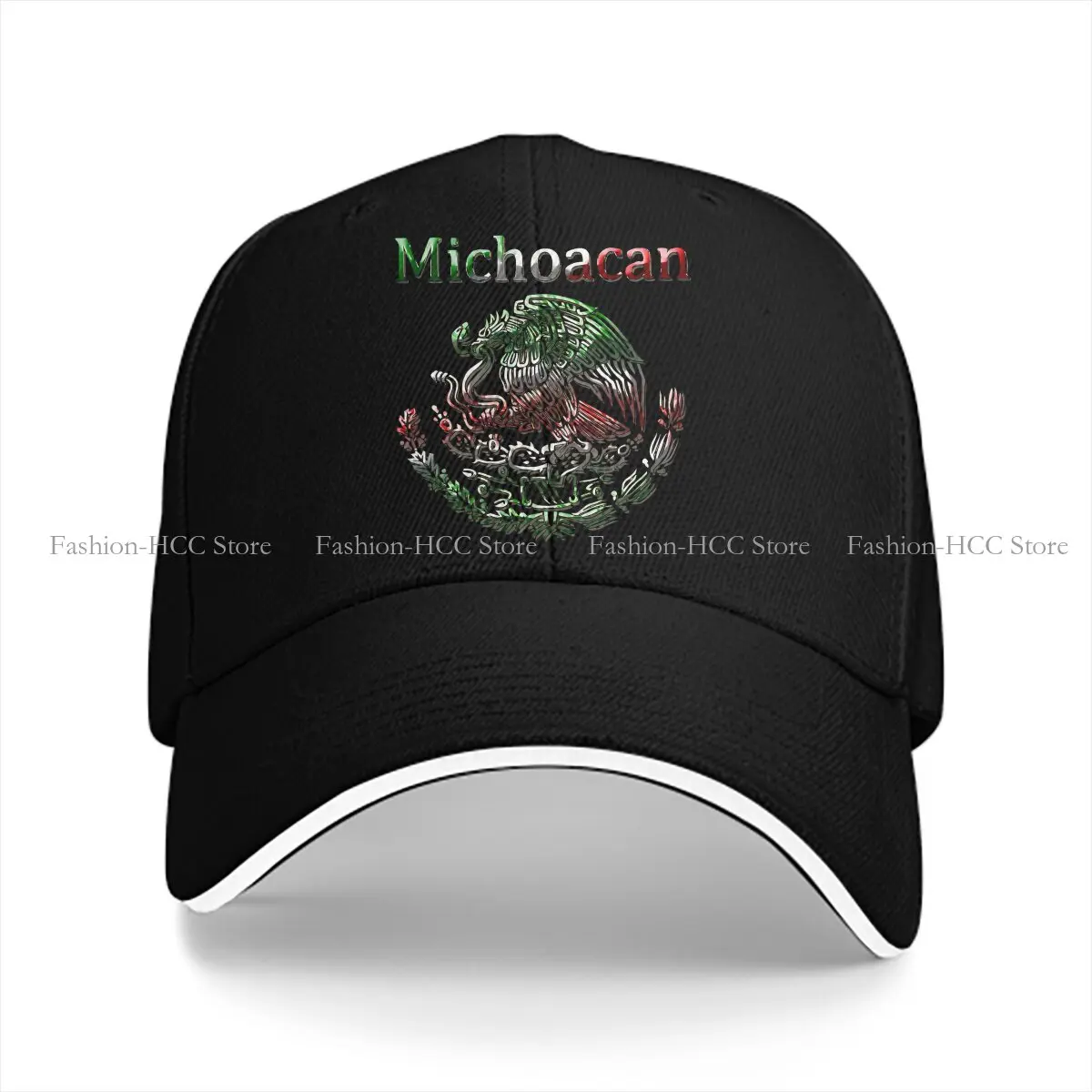 Mexican Flag Multicolor Hat Peaked Cap Michoacan Morelia Mexican Colt Personalized Visor Protection Hats