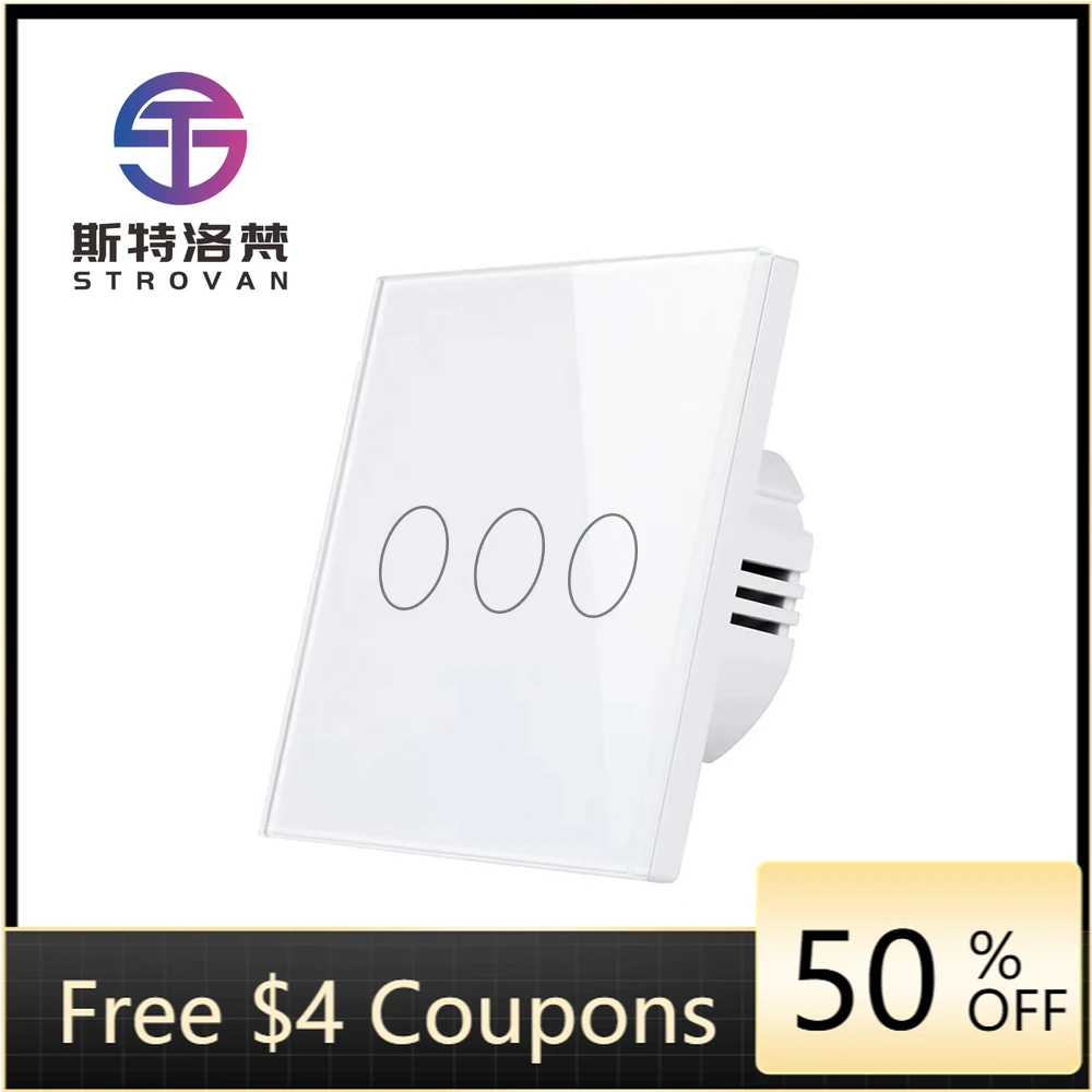 

STLF Smart Home Solutions System Tuya Smart Wifi Zigbee 3 Gang Wall Touch Light Switch Support Matter Smart Home