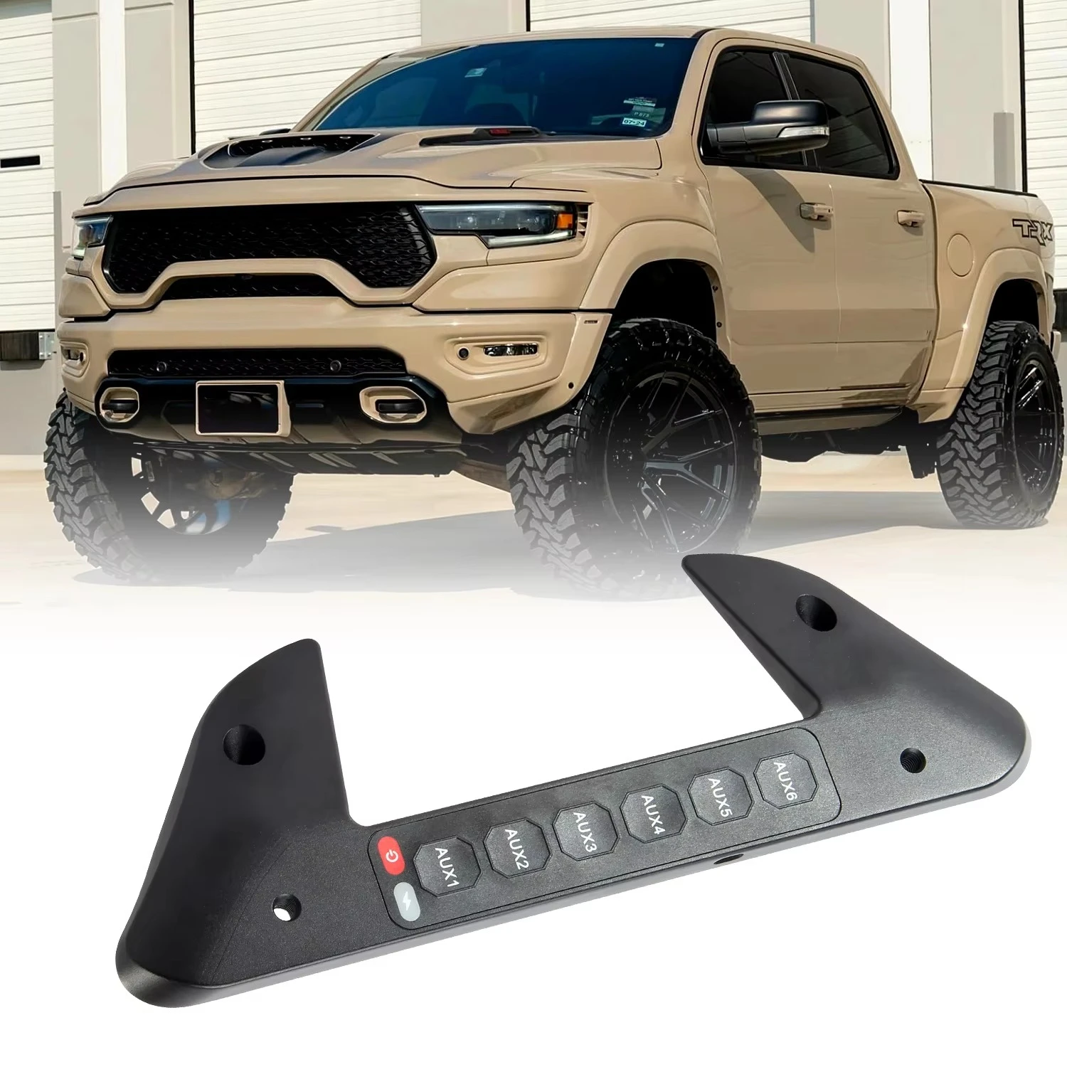 

High Quality Exquisite Orginal Car a Pillar Handle Switch Panel 12v 6Gang Wireless for Dodge Ram F1500