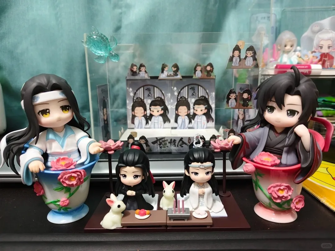 

Mo Zao Zu Shi Blind Box Фарфоровая рифма Цветочный язык Серия Q Версия Аниме Периферийные устройства Wei Wuxian Lan Wangji Модель игрушки Подарки
