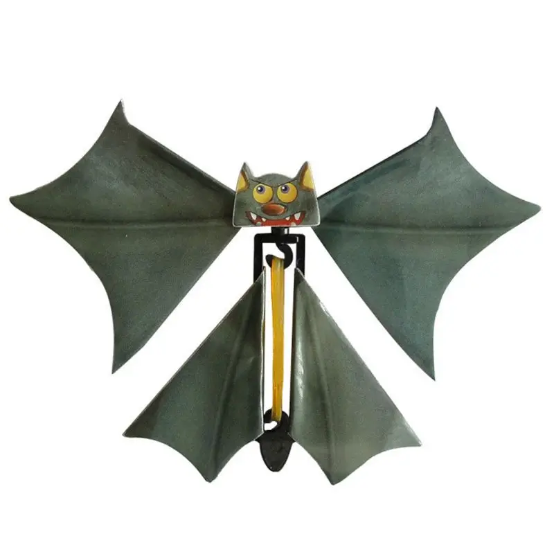 Bat Flying Toy Surprising Toy Mystical for Butterfly with Elastic Wind Up Powered Easy Operate Fancy Cards Bookma