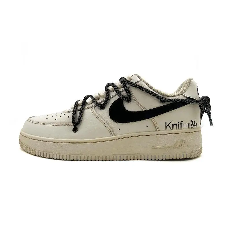 

[Custom A cup of coffee]Nike Air Force 1 Skateboard Shoes Unisex Low-Top Coffee