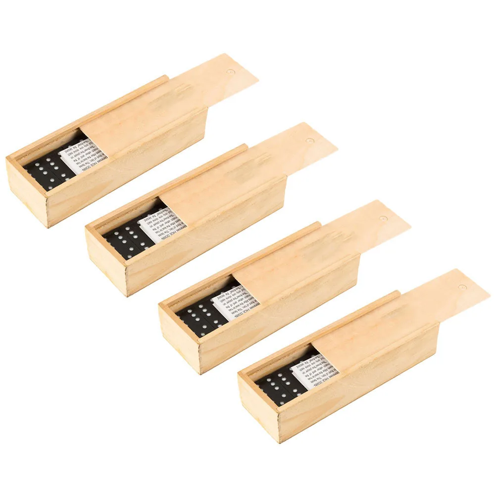 4 sets houten dominostenen kinderen volwassen interactief familiespel binnen buiten spelen domino voor volwassenen kinderen aanbod huishoudelijke domino
