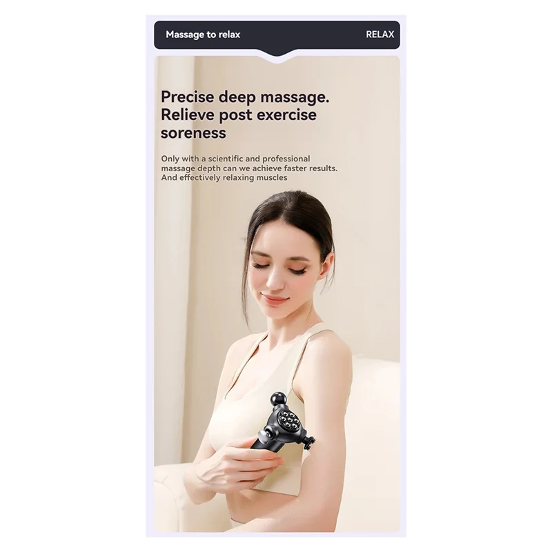 ABGP-Электрический массажер для всего тела с тремя функциональными головками для фитнеса, облегчения мышц и релаксации