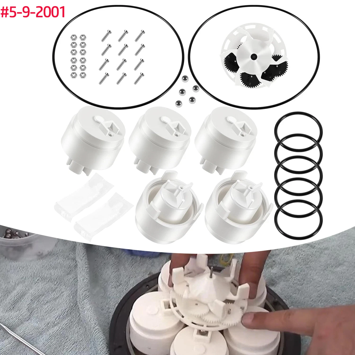 

Caretaker Valve 5-9-2001 Rebuild Kit | Complete 5-Port Kit for Jandy/Zodiac/Polaris | Stops Leaks, Restores Pressure & Flow