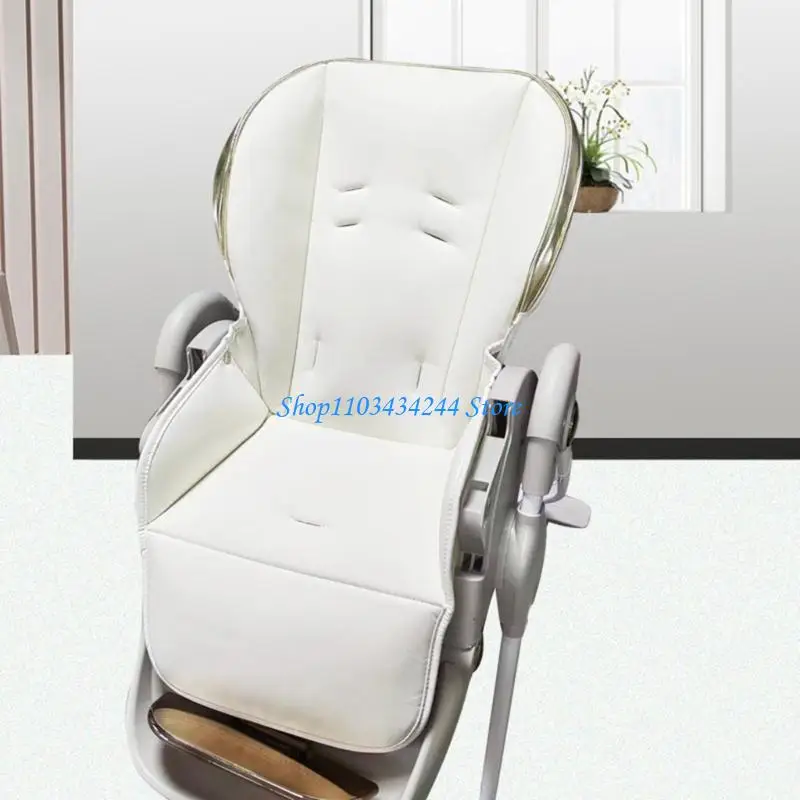 

Многоразовая защита для детского обеденного стула, мягкая подушка из искусственной кожи, быстросохнущая, устойчивая к царапинам,