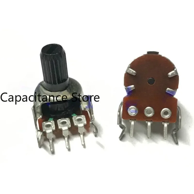 

5PCS RK12K horizontal 3-pin single potentiometer B10K power amplifier audio recorder volume