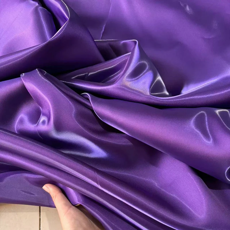 New Color Luxury Glossy Liquid Satin Fabric Shiny Water Gloss Silk Satin for Wedding Dress Suit Clothing Designer DIY Material