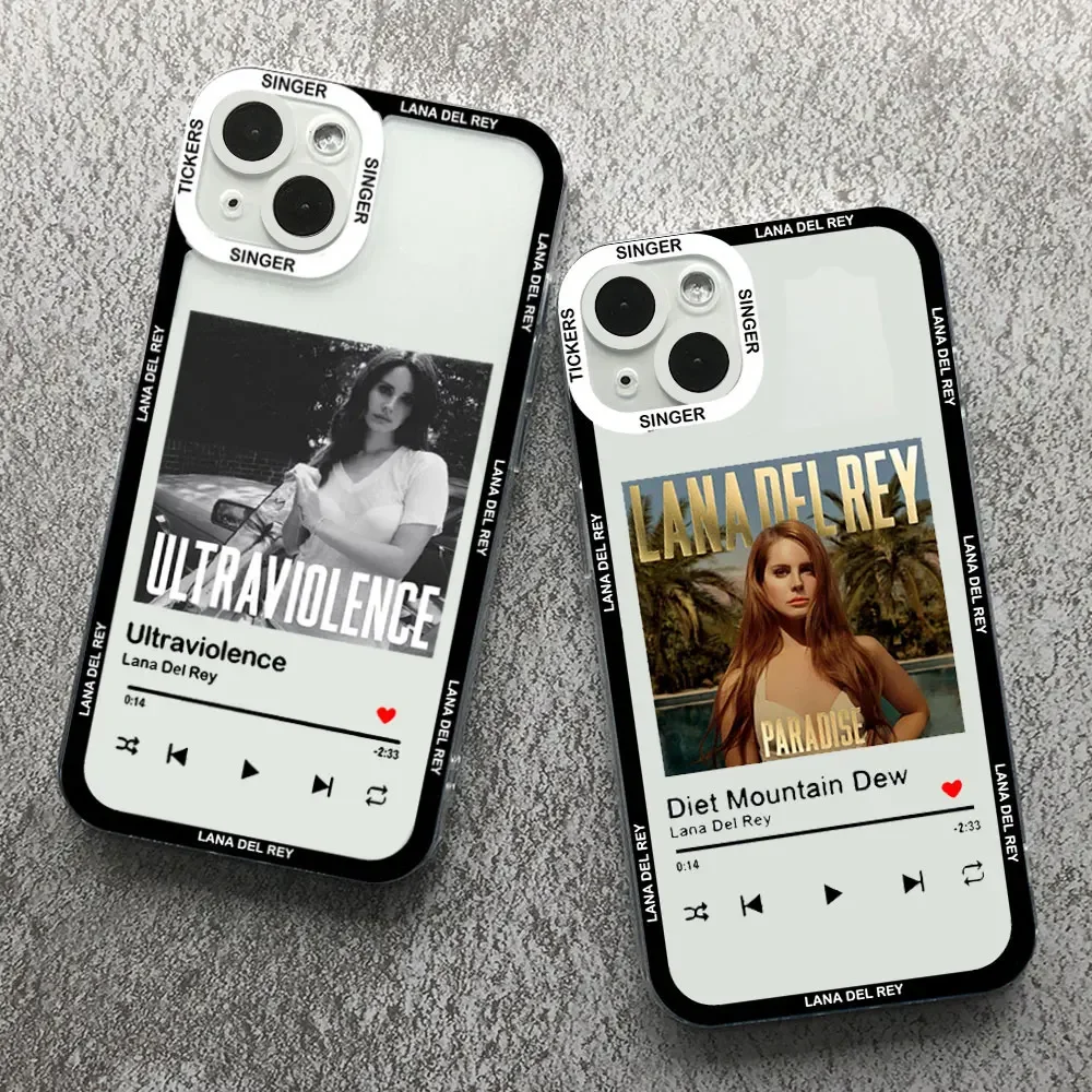 Lana Del Rey Cantor Kraft Poster Phone Case, Capa macia para iPhone 16, 15, 14, 13, 12, 11 Pro Max, Mini, 7 Plus, SE, XS, X, XR