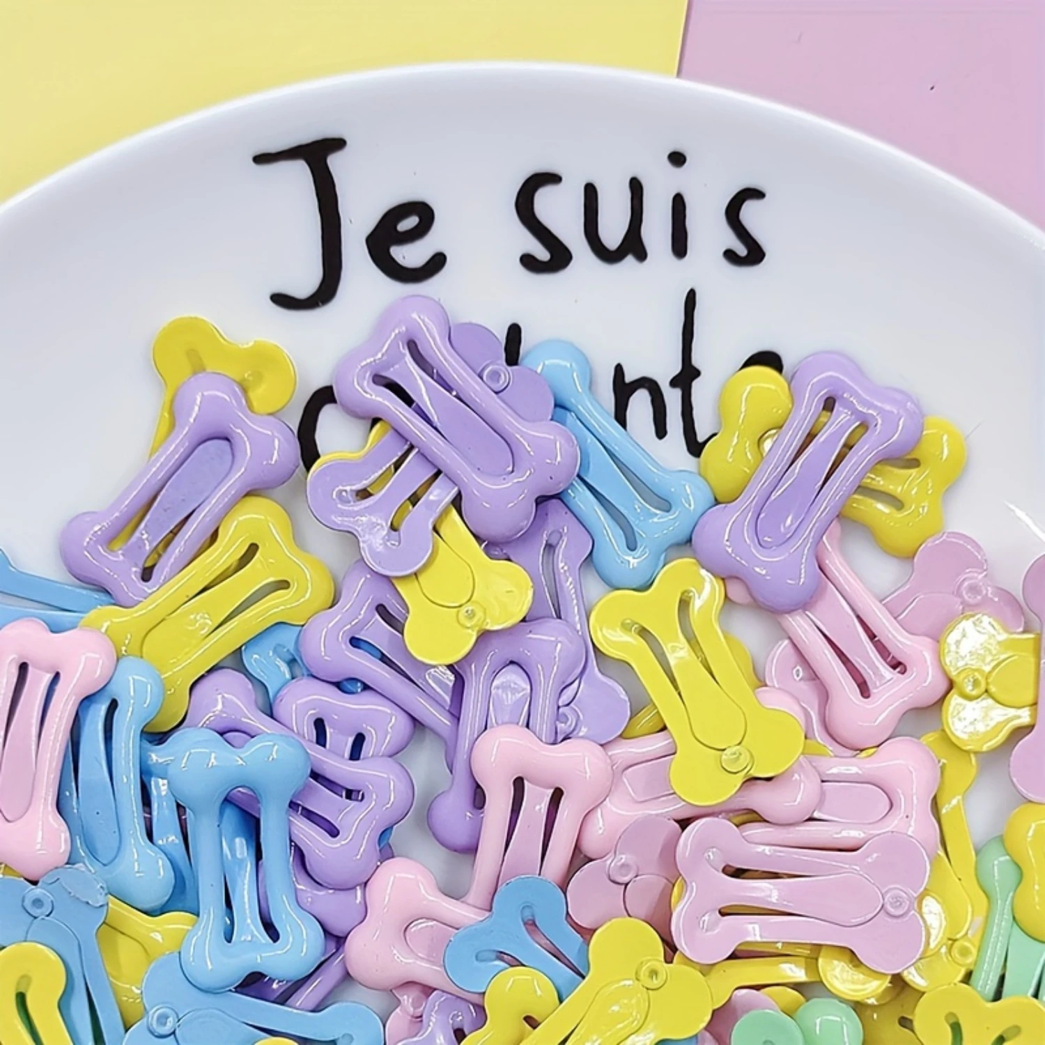 5pcs Adorable Dog Hair Clips Set - Cute Pet Headgear with Macaron Hair Accessories for Stylish Canine Headdress - Perfect for Pe