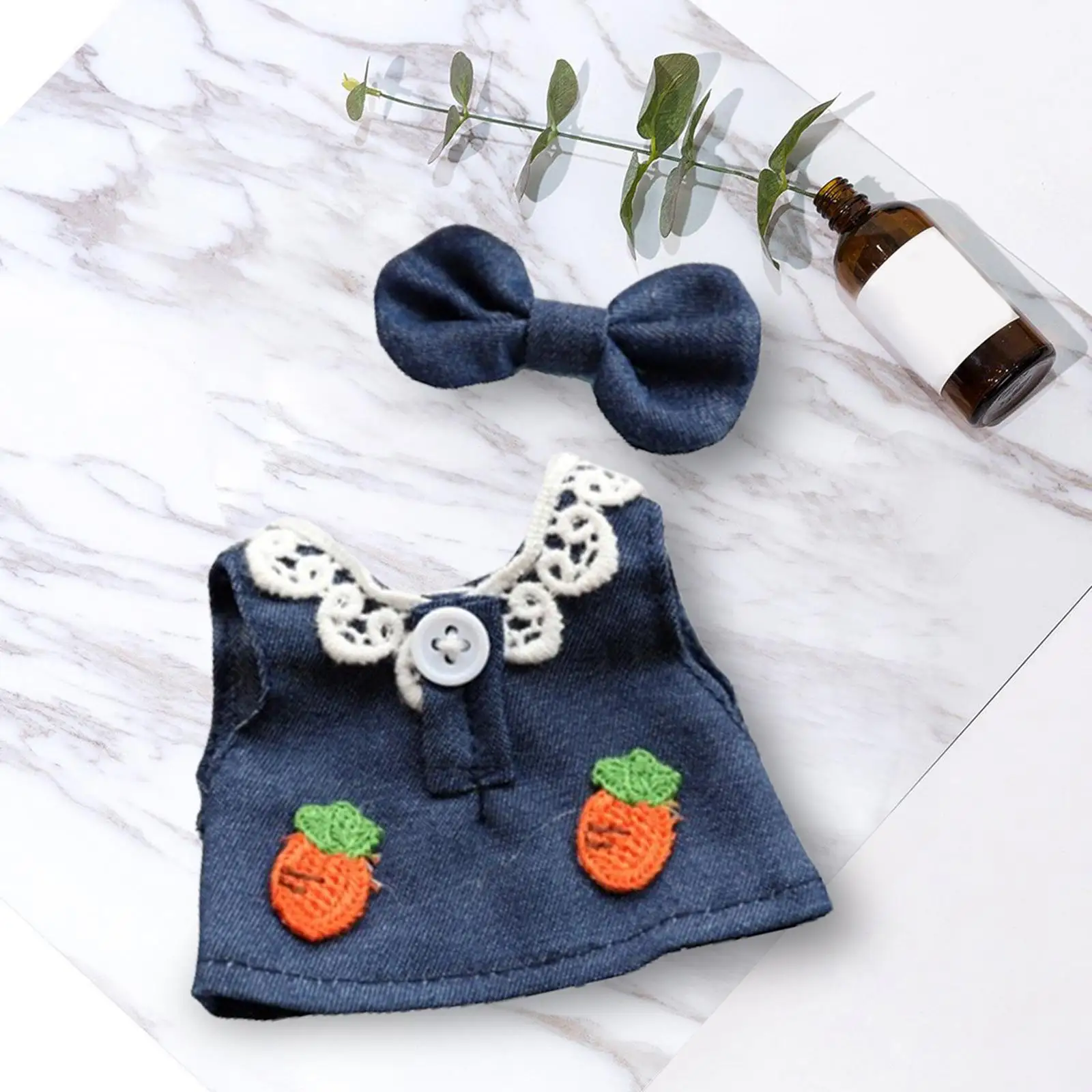 Doll Clothes Skirt Girls Gift Dress Make Your Own Dolls Costumes Fit 17cm Dolls, Cartoon for Kids Carrot,