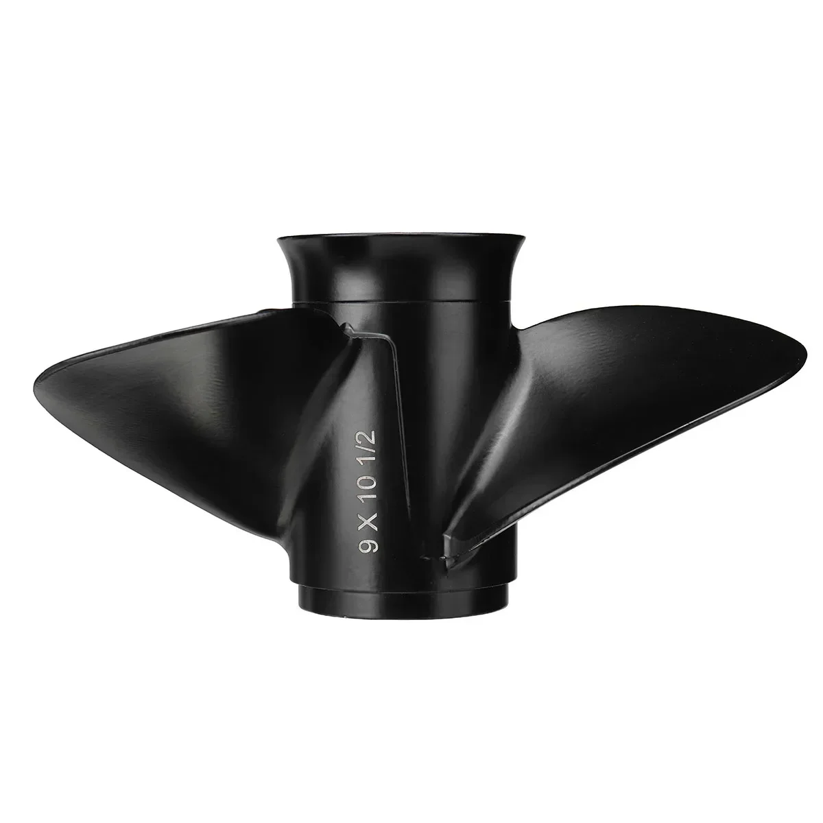 المروحة الخارجية للقوارب البحرية 48-828158A12 للزئبق 6-15HP 9x10 1/2 سبائك الألومنيوم دوران قياسي 8 سبلاين الأسنان السوداء #6