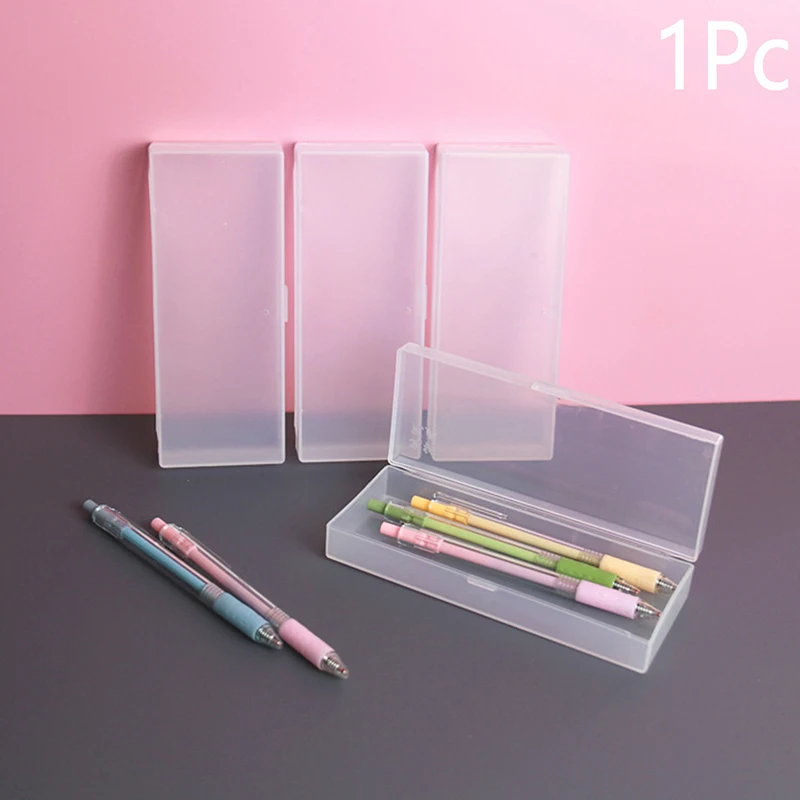 

Pencil Case Box Transparent Pencil Box Pouch Stationery School Pencil Case Supplies