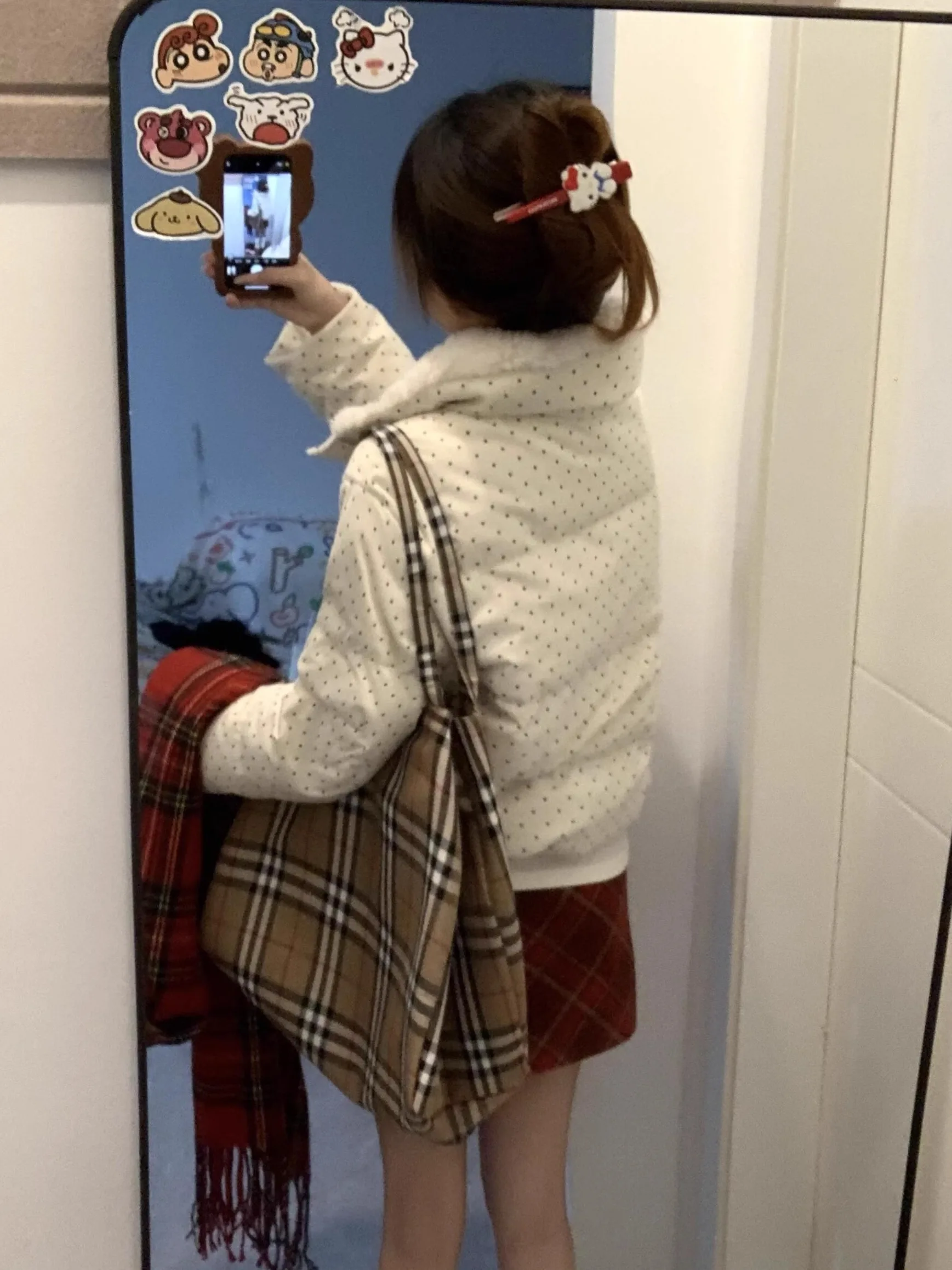 Cappotto da donna in velluto a coste a pois in cotone Jaet invernale con collo in pelliccia allentata e colletto in pelliccia, capispalla versione coreana