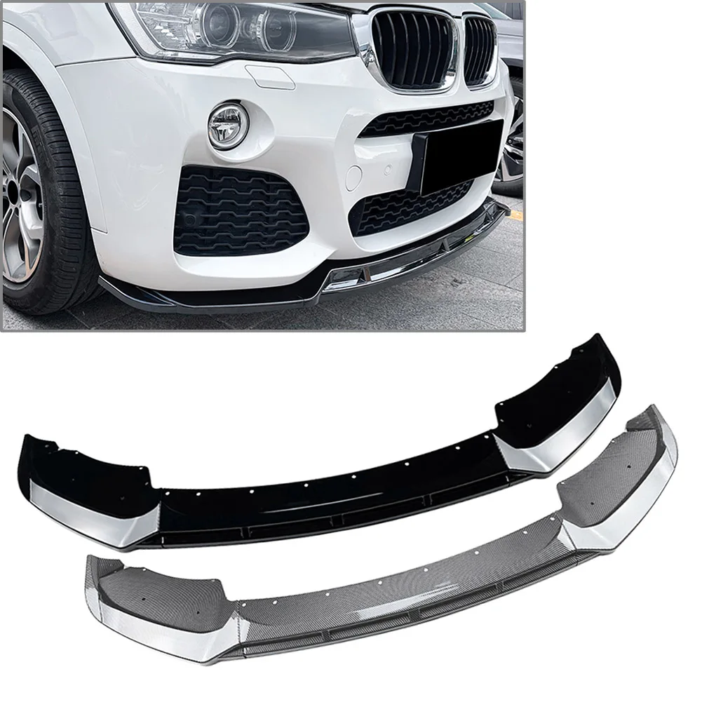 

Car Front Bumper Lip Spoiler Splitter Body Kit For BMW X3 F25 X4 F26 M Sport 2014 2015 2016 2017 2018