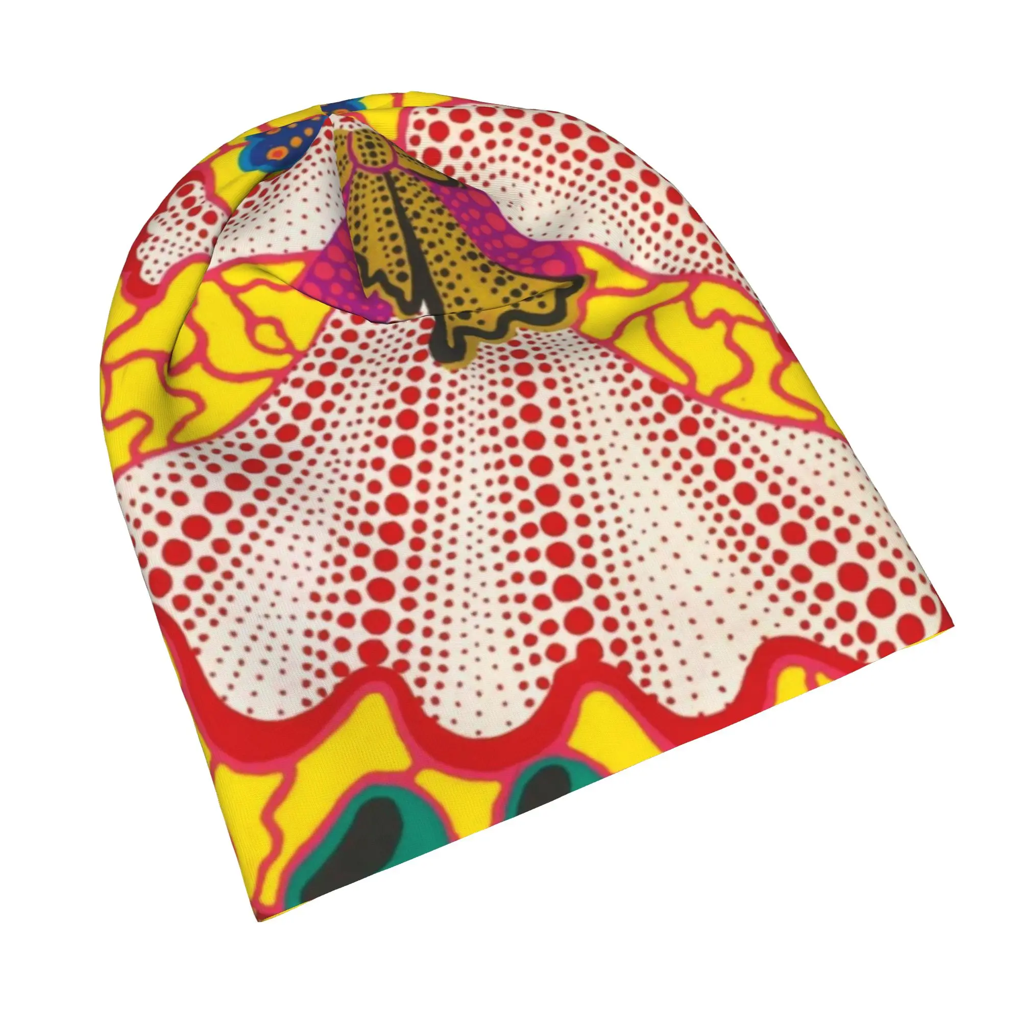 Yayoi Kusama Art Cap Mystery Hip Hop Unisex Outdoor Skullies Beanies Hats Summer Warm Head Wrap Bonnet Hat