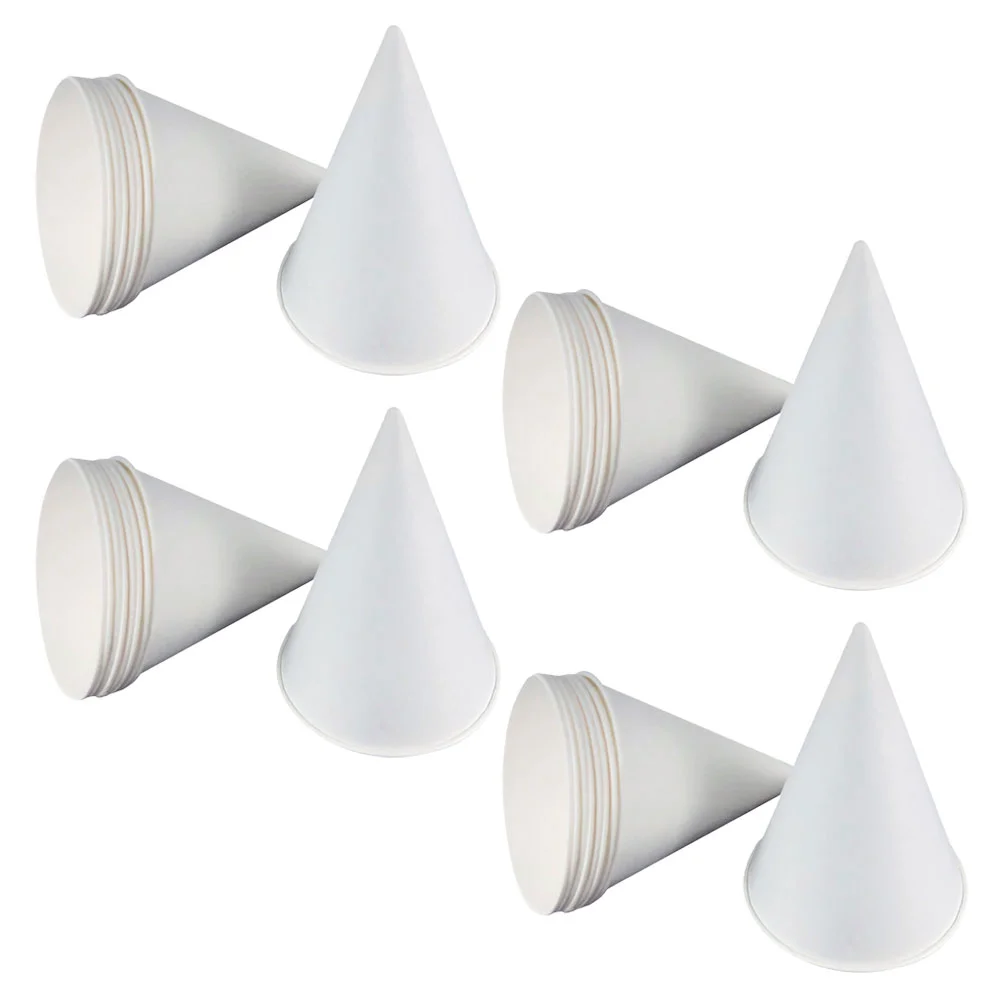 

200 Pcs Cone Paper Cup Ice Cream Holder Dessert Server Cups Water Cooler Shaped Storage Snow