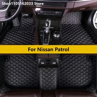 For Nissan Patrol Y61 Y62 Y63 Armada Artificial Leather Custom Car Floor Mats Auto Interior Details Accessories Carpet