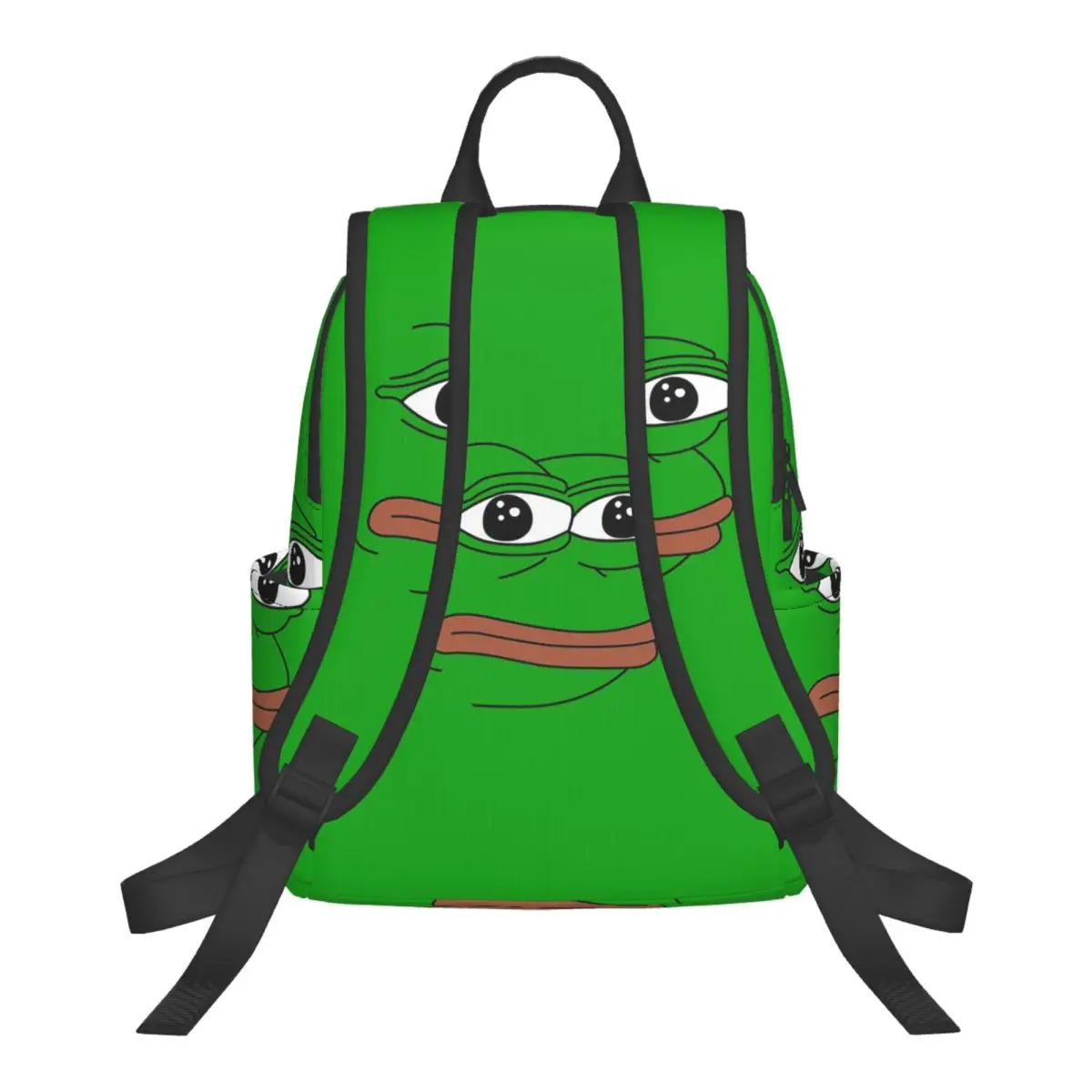 Pepe The Frog Peepo Emote Student Backpack School Bag Hiking Travel Daypack for Boys Girls Bookbag Shoulder Bags