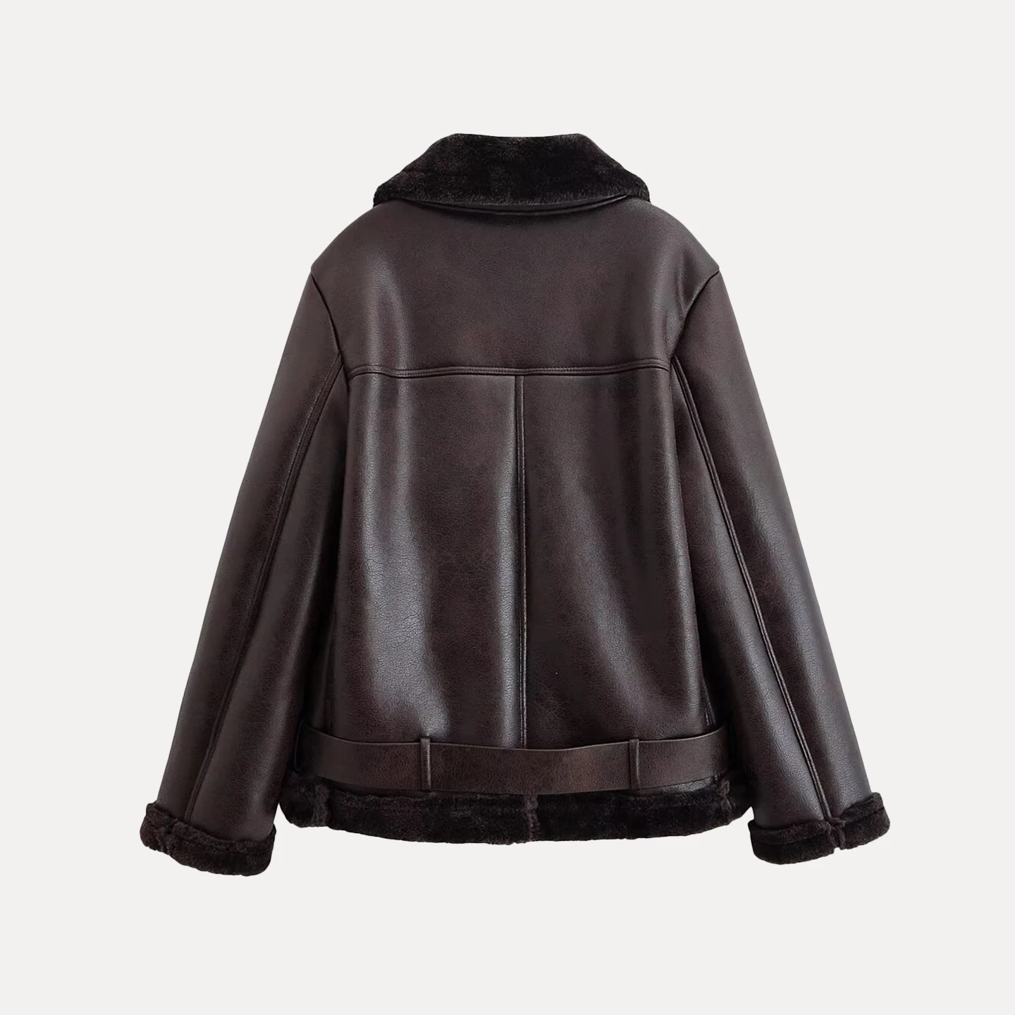 Ele Casual Motorcycle Jaet Women's Faion Personali Autumn 2025 New Arrival Zipper Closure Leather Coat for Youth