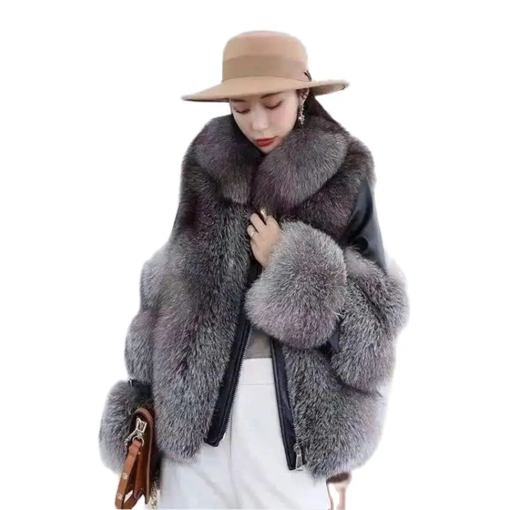 Fluffy Faux Fur Coat Women Elegant Thicken Warm Faux Fur Jackets Female Loose Warm Winter Jacket Coat Women Autumn Winter 2024