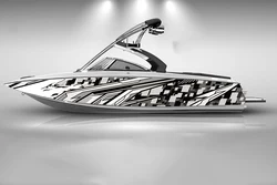 Irregular lines graphics geometry Boat sticker fashion custom fish boat sticker waterproof boat wrap Graphic boat wrap decal