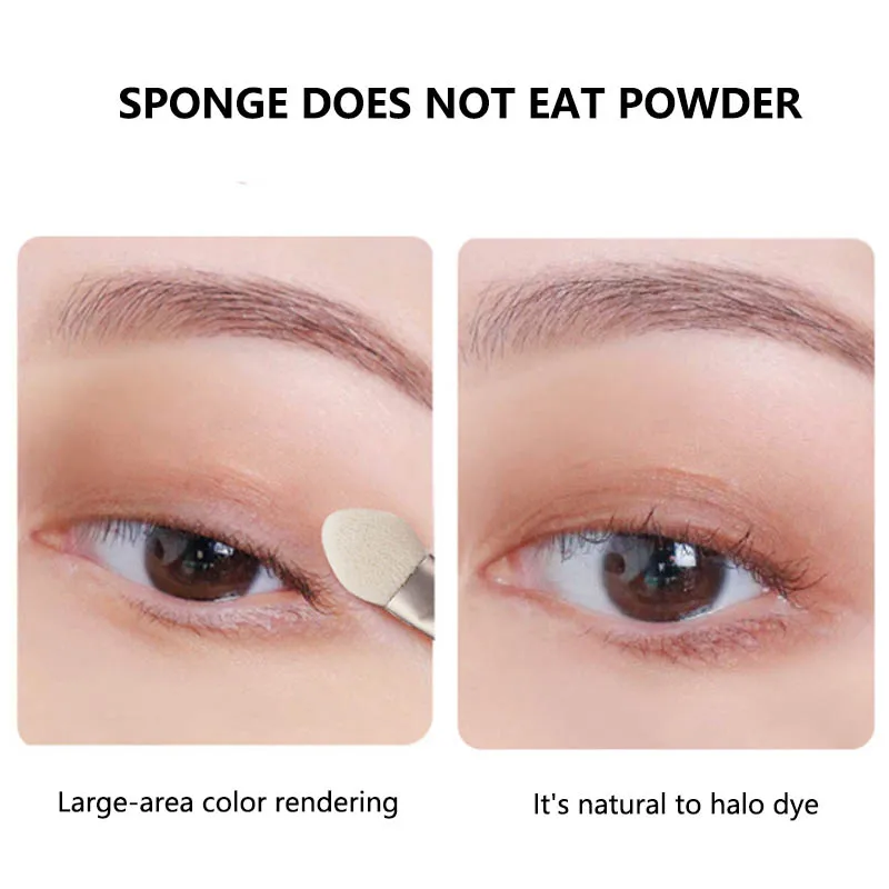 1Pcs Soft Sponge Eyeshadow Brushes Dual Sided Eyebrow Eyeliner Applicator Portable Eye Makeup Tools With 2 Replacement Head