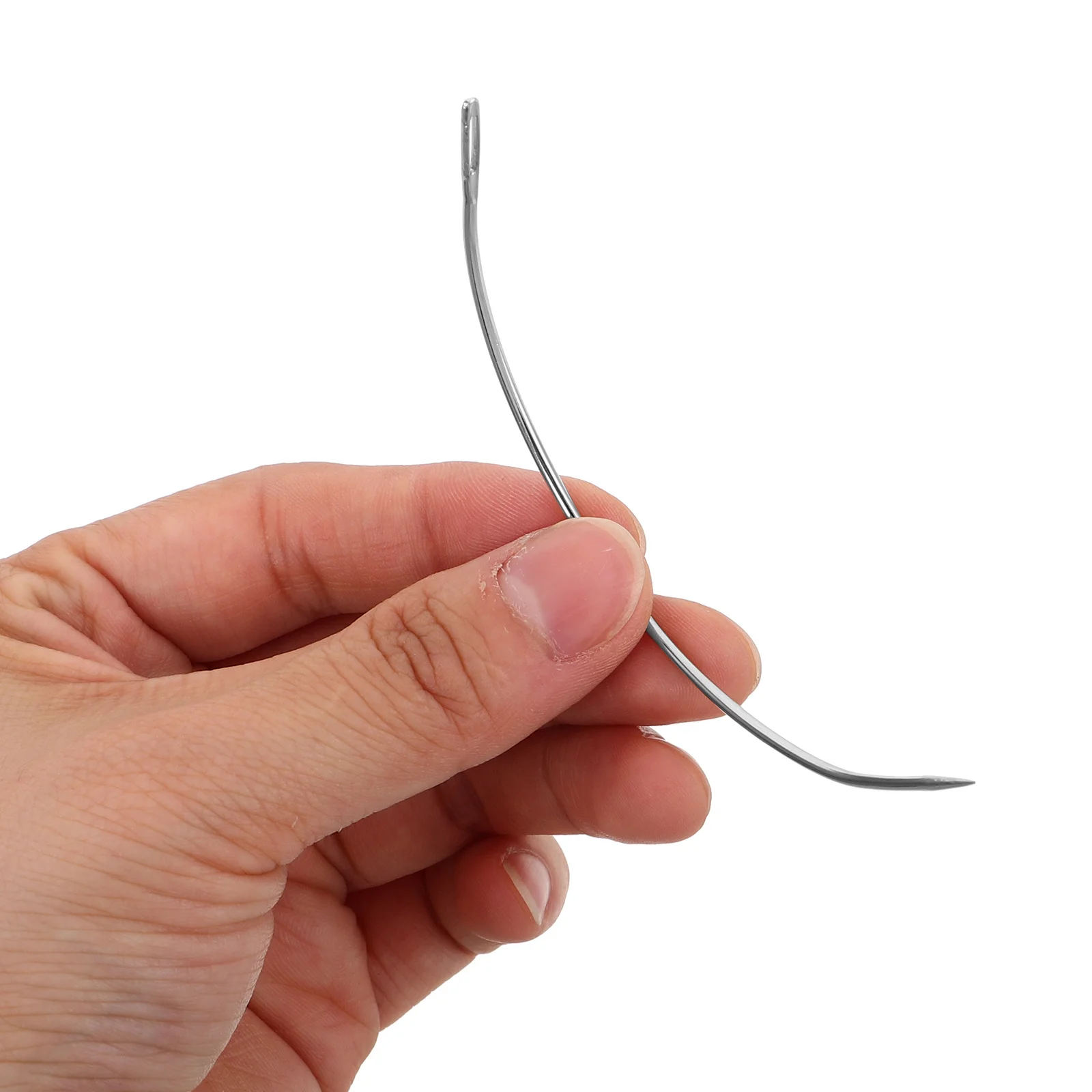 

50Pcs Professional Sewing Needle C Type Curved Large Eye for Hand Stitching Heavy Fabric Canvas Quilting Upholstery