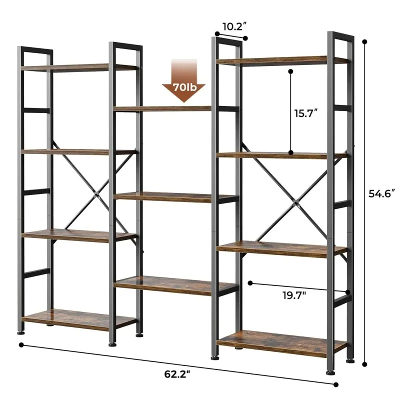 Household multi-layer bookshelves, floor-to-ceiling bookcase shelves, living room wall shelves