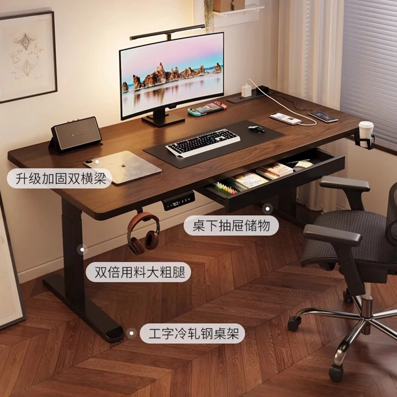 Foding Tabe Wa Scrivania a forma di L Gaming Sollevabile Giochi da tavolo Mesa Scrivanie per giocatori per computer Tavoli da ufficio pieghevoli con un'azione