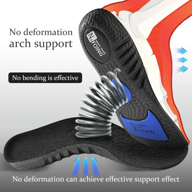 New Sports Insoles for Shoes Technology Shock Absorption Deodorant Breathable Cushion Running Insoles for Feet Men Women