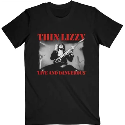 Thin Lizzy Adult T-Shirt - Live and Dangerous Shirt For Unisex