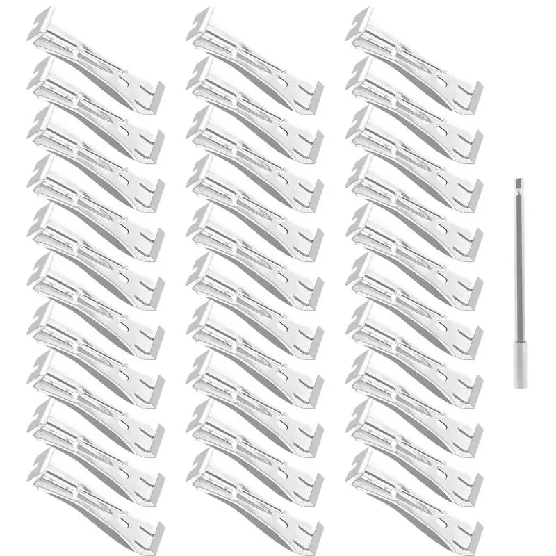 Gutter Hangers Heavy Duty Rain Aluminum Alloy Gutter Mounting Brackets 30PCS 5.9 Inch Drill Bit Gutter Tools 1/4-inch Hex Shank