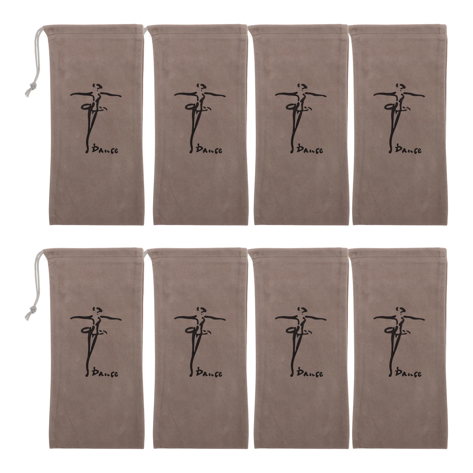 8Pcs Ballet Shoe Storage Bags Drawstring Pouch Dustproof Organizer Ballet Latin Dance Shoe Cover for Women