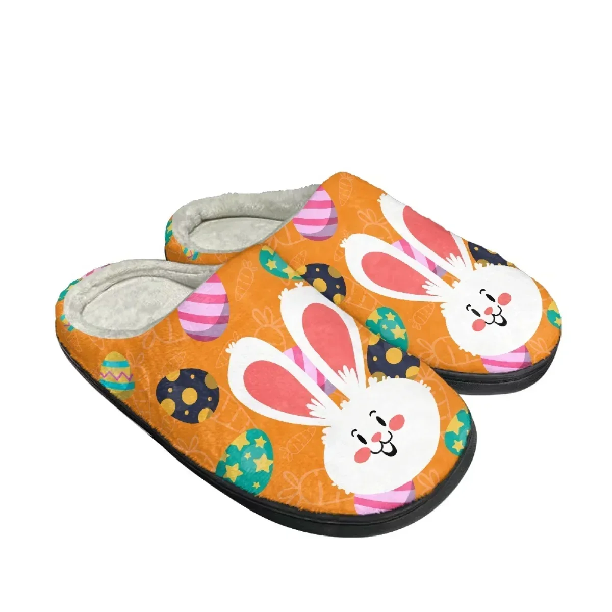 

Повседневные мужские тапочки с милым дизайном кролика, удобные женские домашние тапочки на плоской подошве, хлопковые тапочки для осени и зимы, теплая домашняя обувь для пар