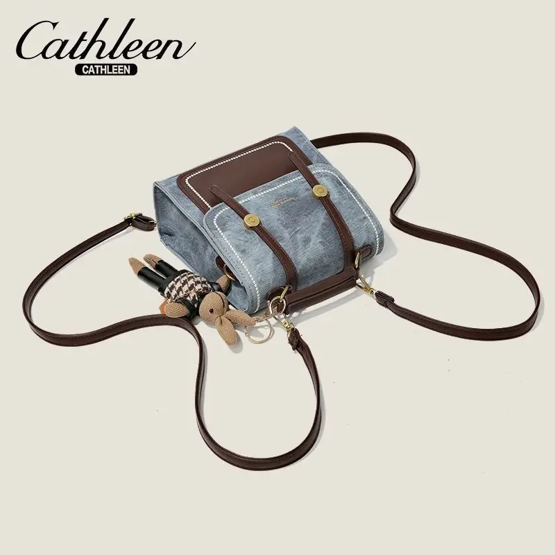 Sac à bandoulière en Denim à trois volets pour femmes, petit sac à dos de voyage, nouveau sac de court élégant 2025