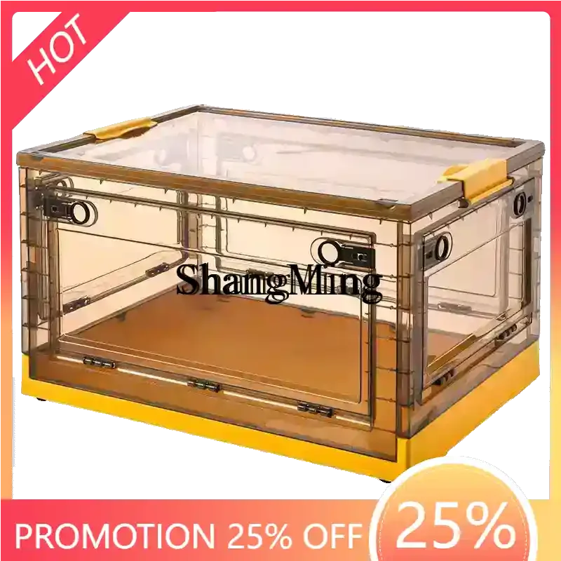 

ZYY household storage wardrobe quilt storage box transparent folding box snack finishing