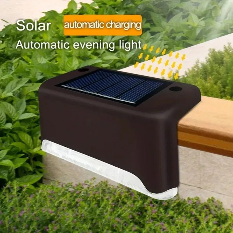 Paquete  4/16 láms  luz LED solares  escaleras, pasaje impermeable, barandilla  patio, luz nocturna  bors  jardín al aire libre