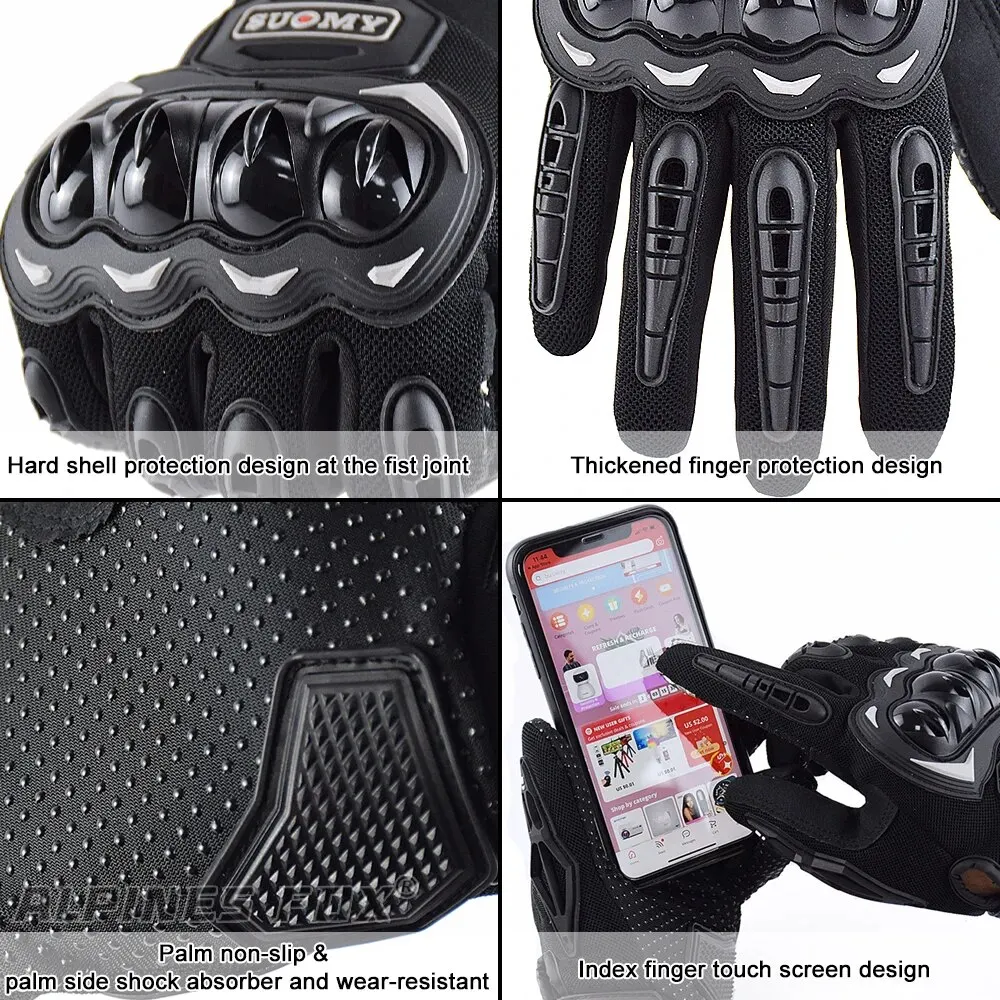 Rękawice motocyklowe Suomy Moto z ekranem dotykowym Oddychające wyścigi motocyklowe Jazda na rowerze Ochronne Guantes Letnie sporty dla Hondy