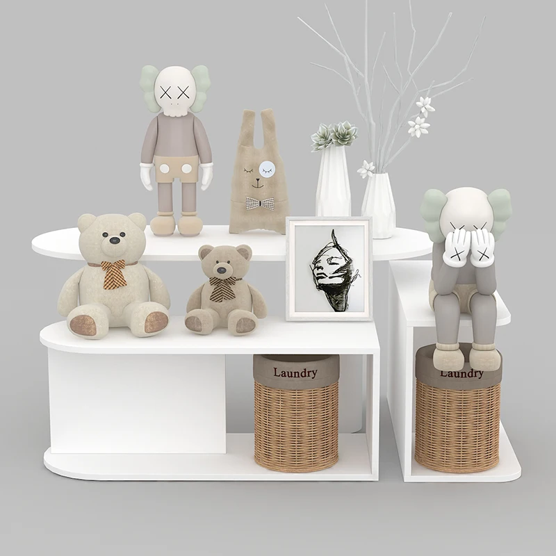 

Магазин одежды Nakajima, стол для продуктов, белая окрашенная Женская одежда, высокий и низкий стол