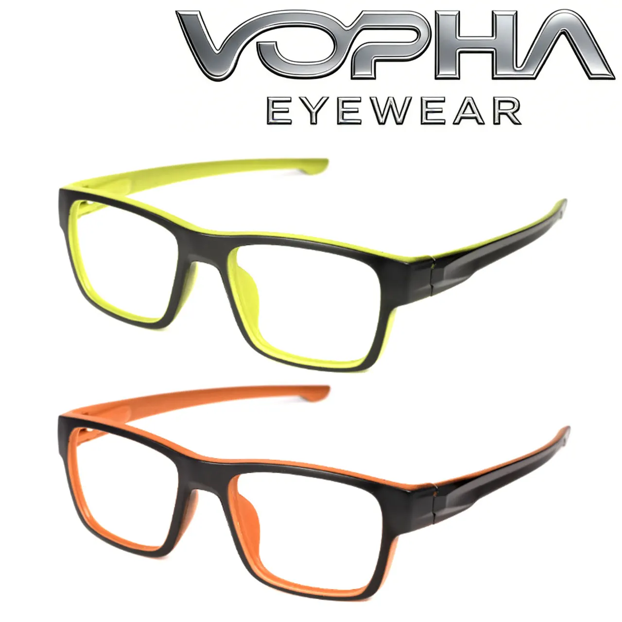 2 Pack Sports Reading Glasses Men Women, TR90 Anti-Blue Light Two-Tone Frame, Lightweight Unbreakable Square Readers +1.0~+3.0