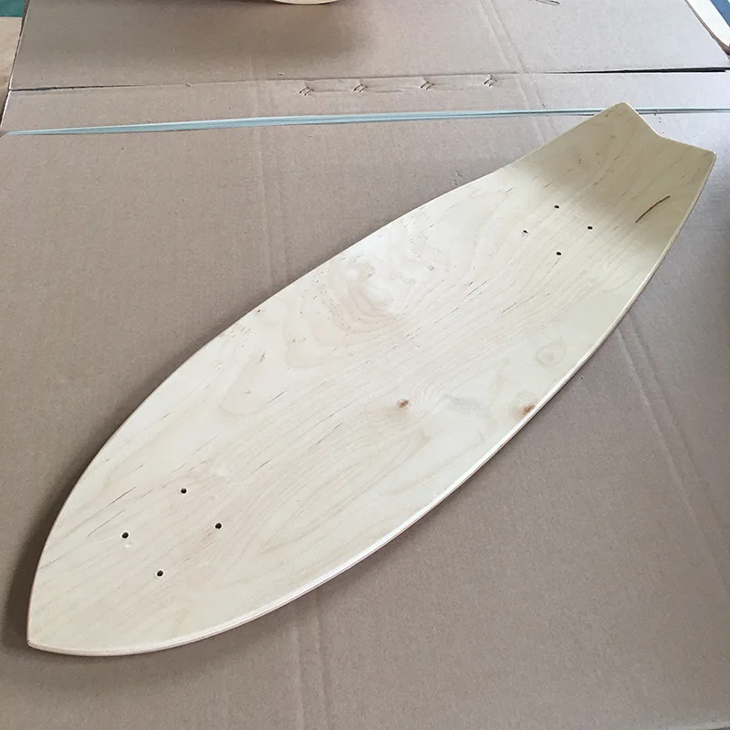 32 * 10 POLLICI tavola da surf in terra d'acero tavola lunga tavola doppia deformata tavola per pesci grandi SKATEBOARD DECK SOLO