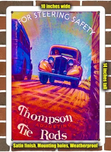 Metal Sign - 1937 Thompson Tie Rods- 10x14 inches