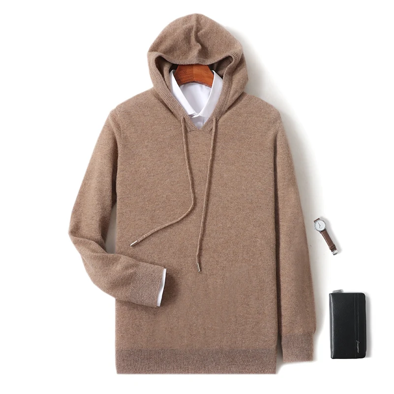 Autumn and Winter Men' s Half-high Round Neck Pullover Jacquard Sweater with Wool Business and Leisure Cashmere Tops