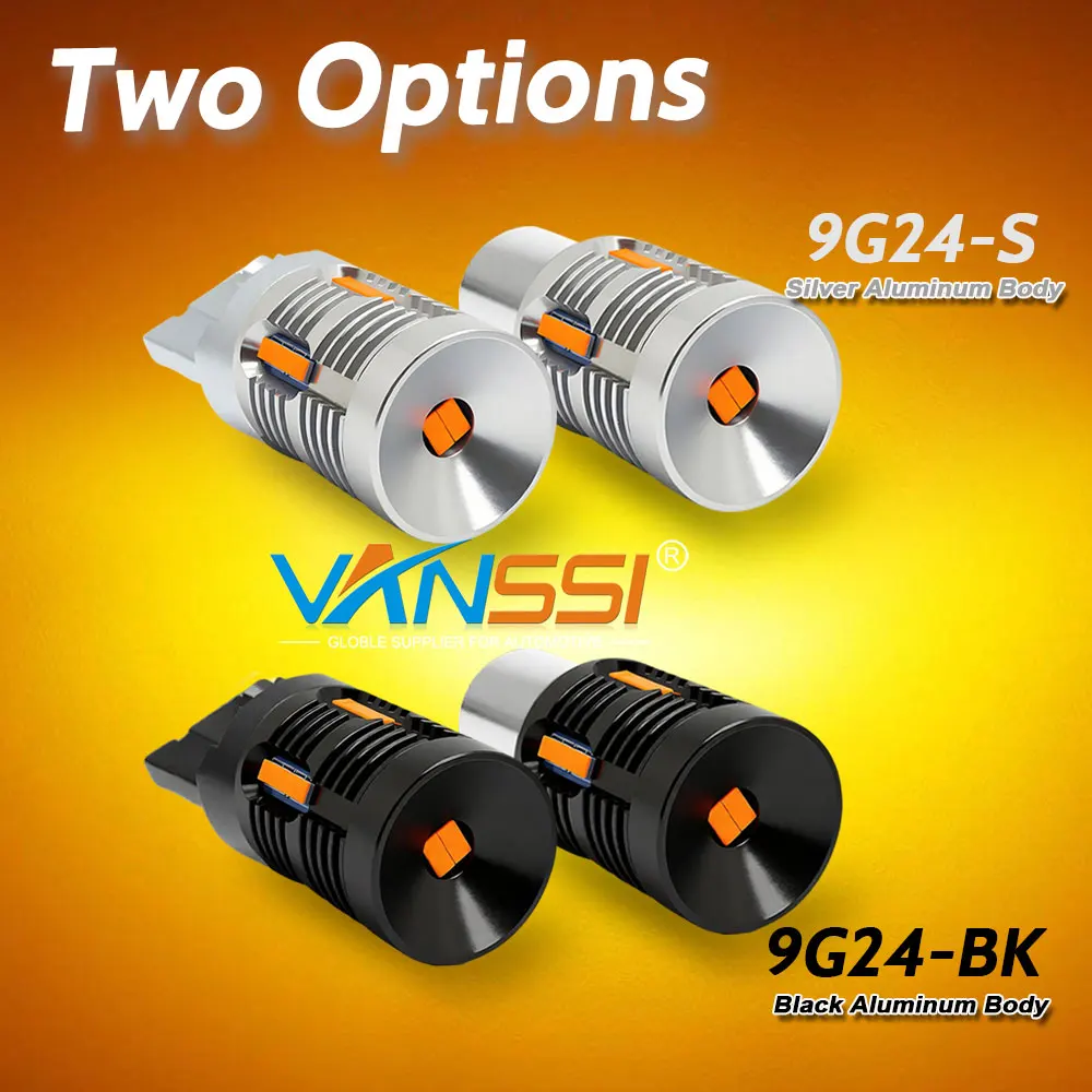 VANSSI T20 7440 7443 LED Bulbs Amber Canbus NO Error 1156 Ba15s