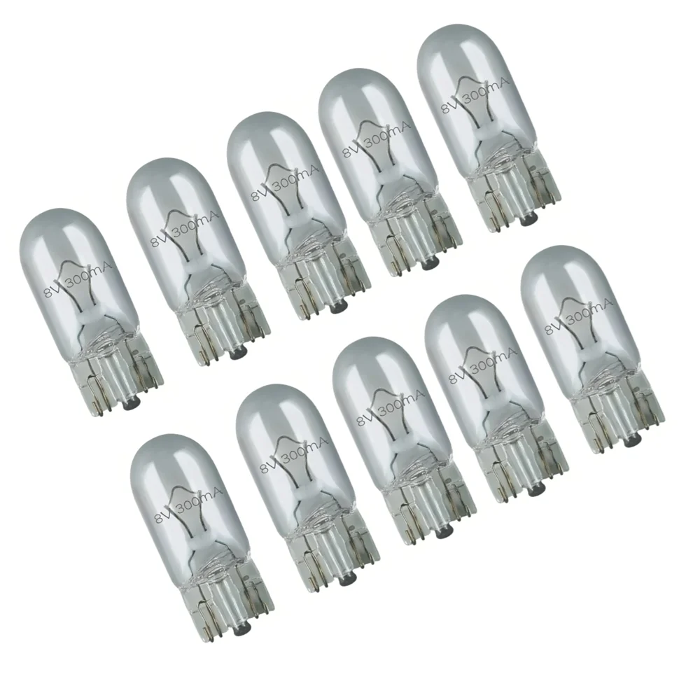 Pioneer SX-580 SX-680 SX-780 SX-950 SX-980 스테레오 수신기 용 10 팩 8V 300mA 웨지 스타일 백열 전구 소형 램프