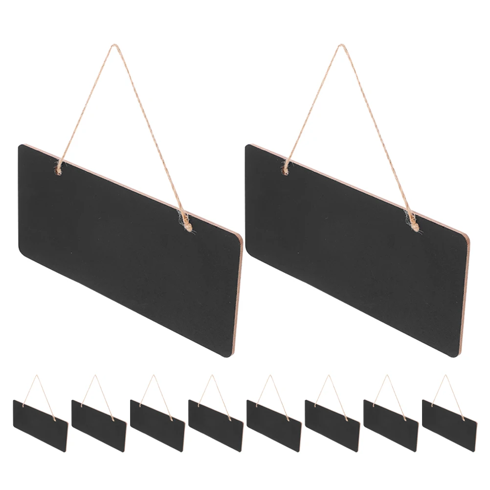12 Pcs Writing Board Mini Chalkboard Hanging Signs Pendant Tag Tags Basswood Labels