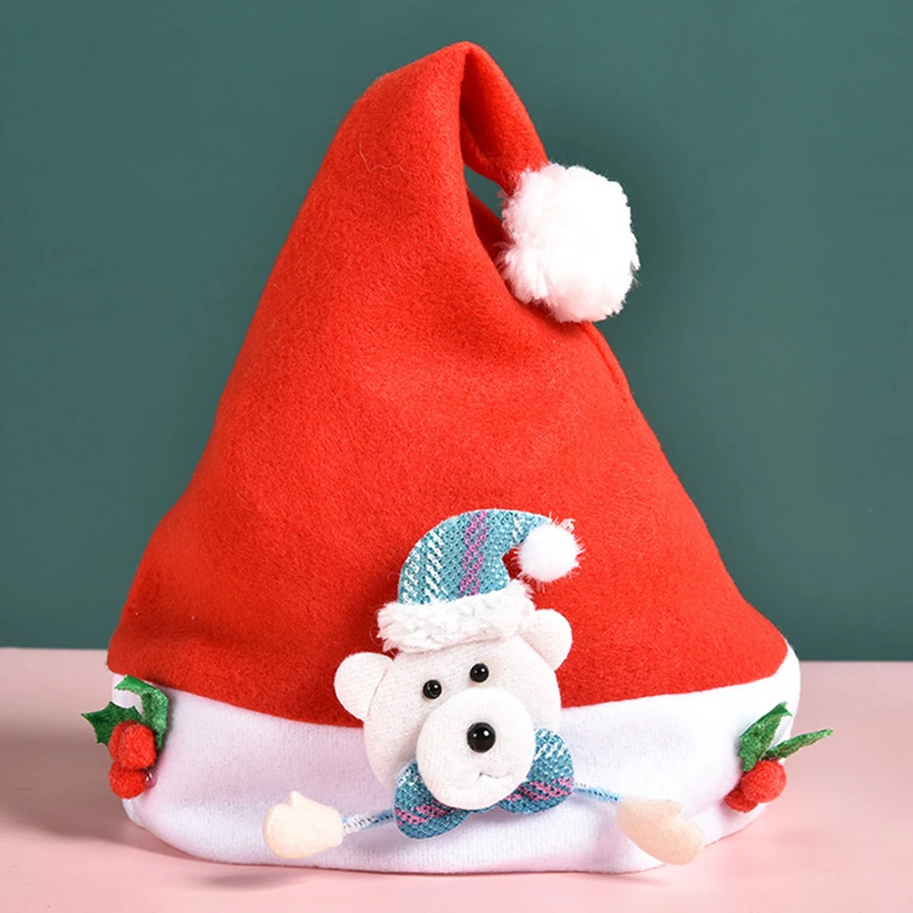 

7Pcs Children Christmas Santa Hat Festival Cloth Costume for Kids Party Carnival Xmas Holiday New Year Cosplay Theme