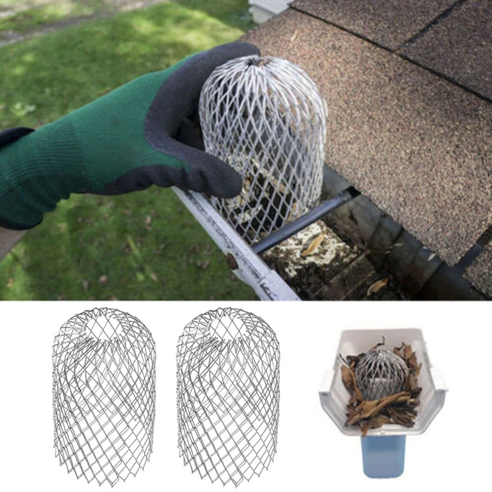 Aluminum Blockage Leaf Drains Colanders Guard Filters Strainer Roof Gutter Drain Net Cover
