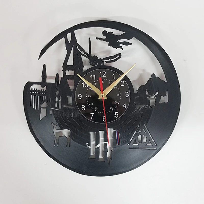 Hogwarts-Express Vinyl Record Wall Clock LED Light 12 \